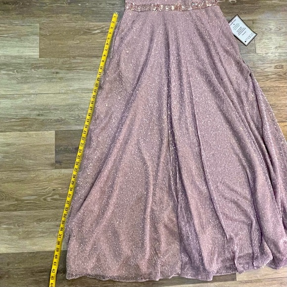 BETSY and Adam Metallic Pink and Gold Formal Prom Gown Dress *has pockets* - Picture 15 of 16